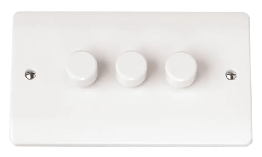White 3Gang Dimmer Switch