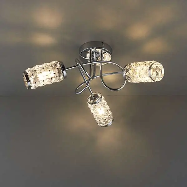 Colby 3 Light Semi Flush IP44 18W