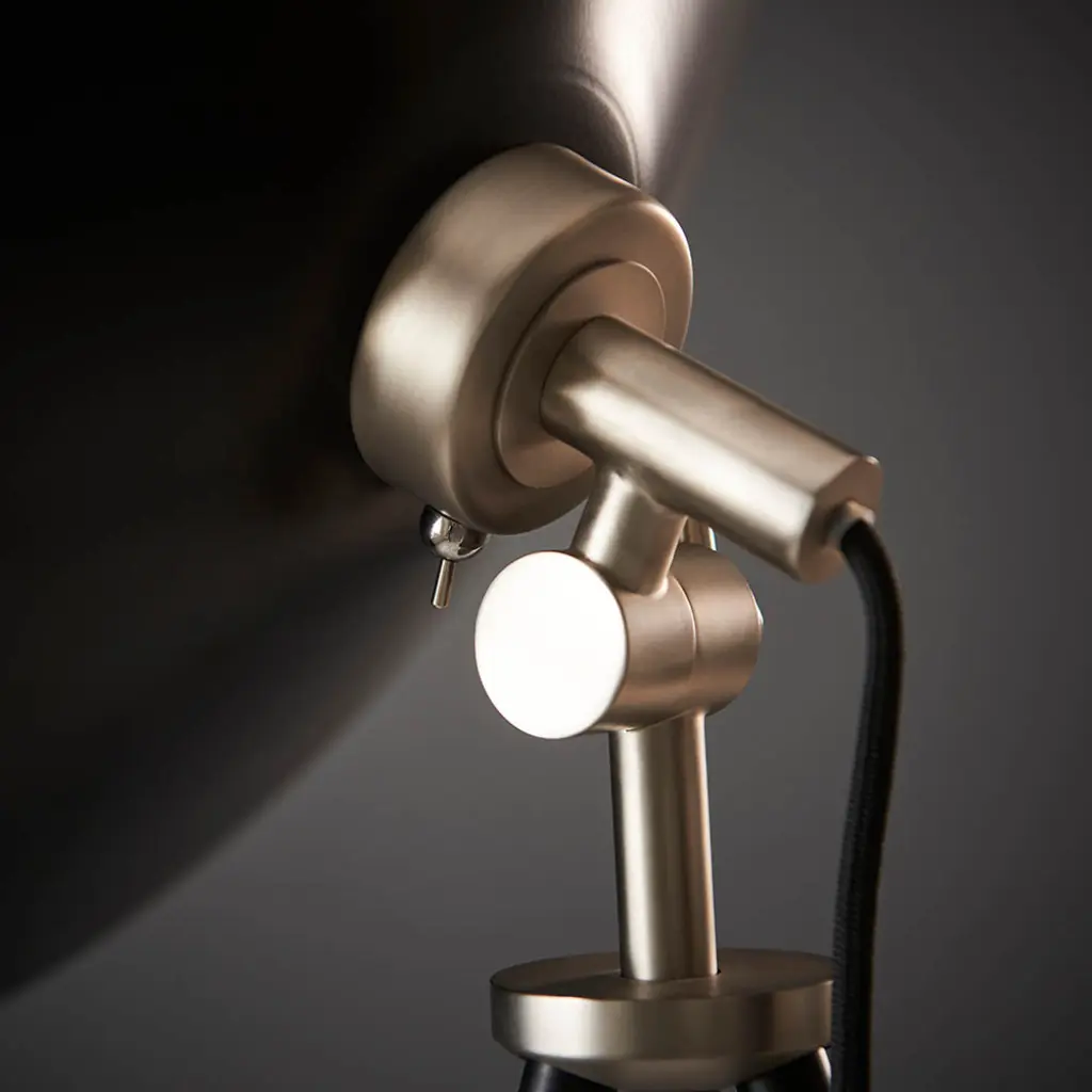 Modern Matt Black & Nickel Tripod Floor Lamp