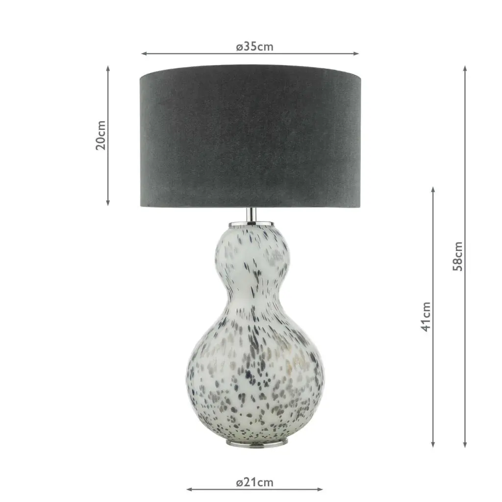 Dascha Table Lamp C/W Grey Shade