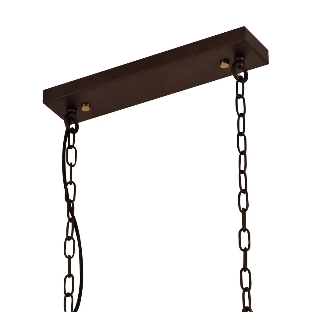 Derryclare 6 Light Linear Bronze & Gold Pendant