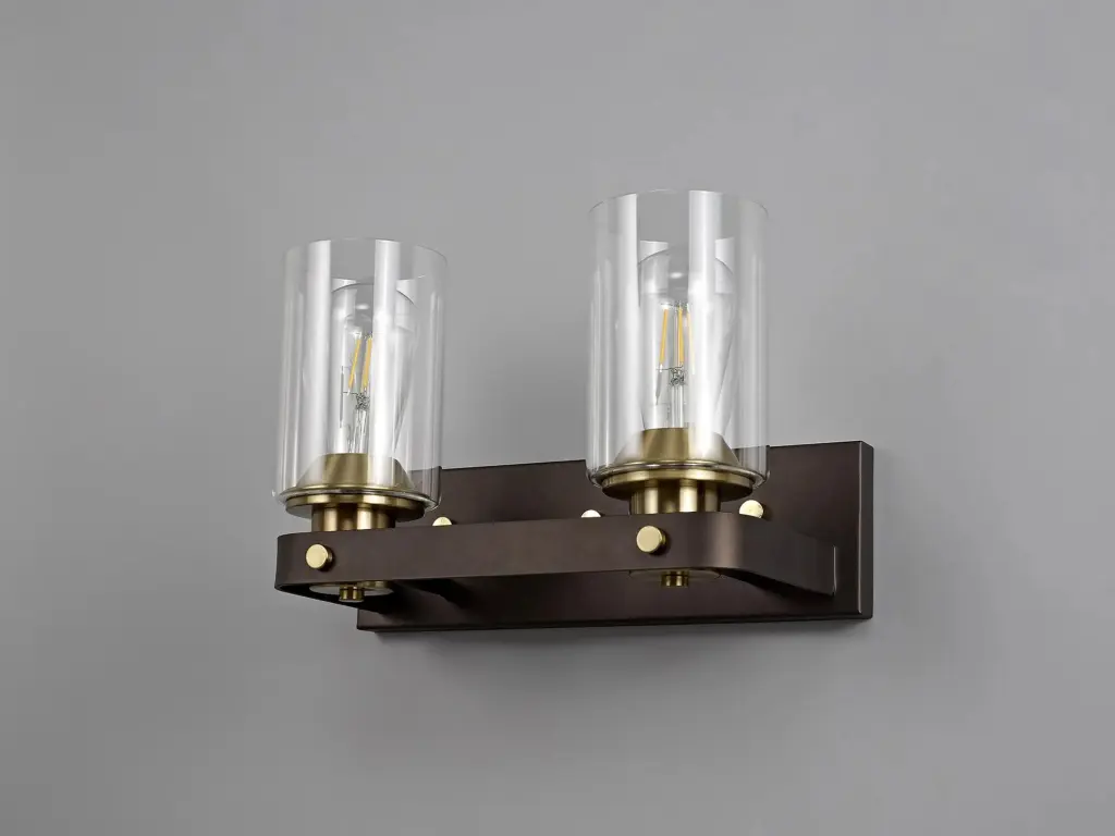 Derryclare Double Bronze Wall Light