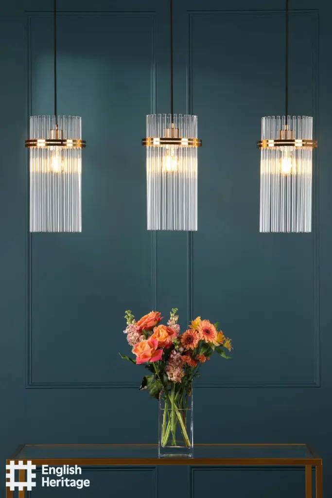 Eltham Antique Gold 3 Light Bar Pendant