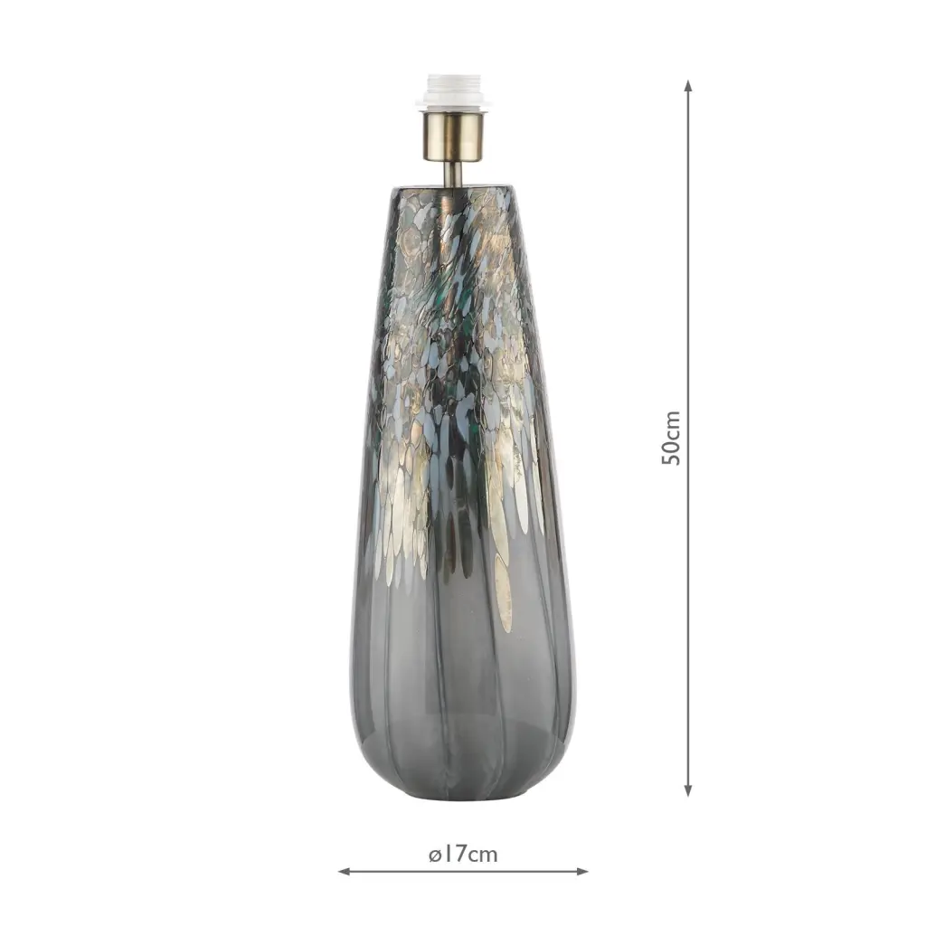 Erdis Blue Art Table Lamp Base Only