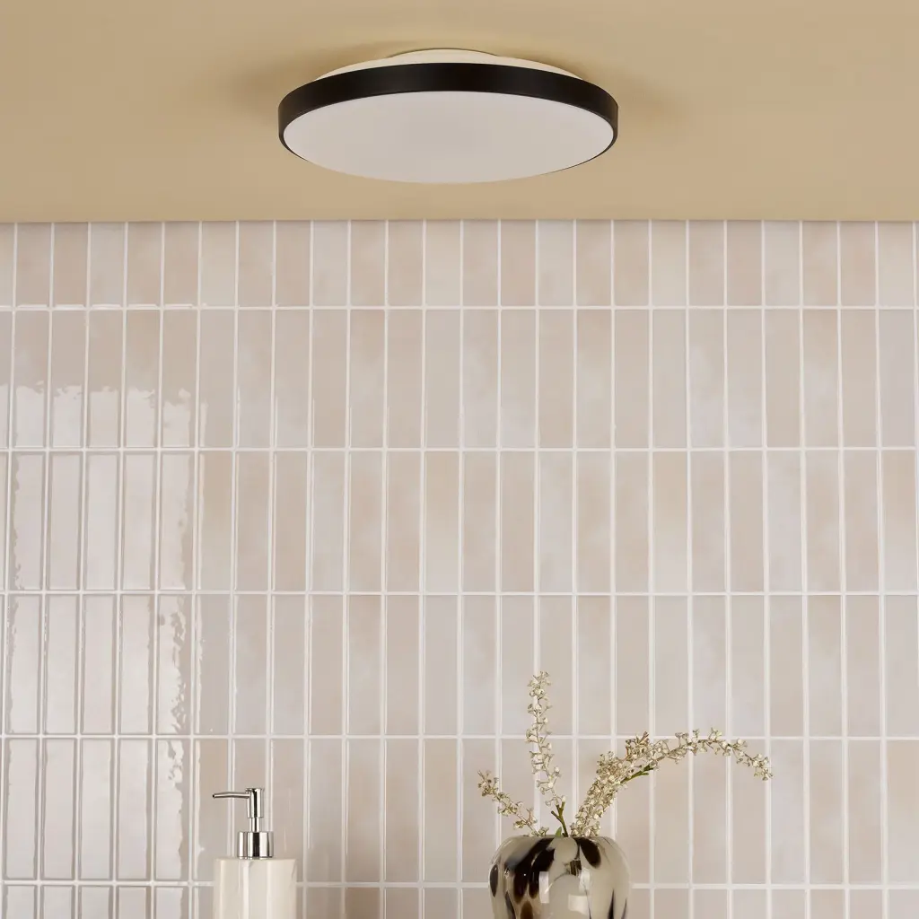 Essien LED Flush Fitting in Black & White IP44