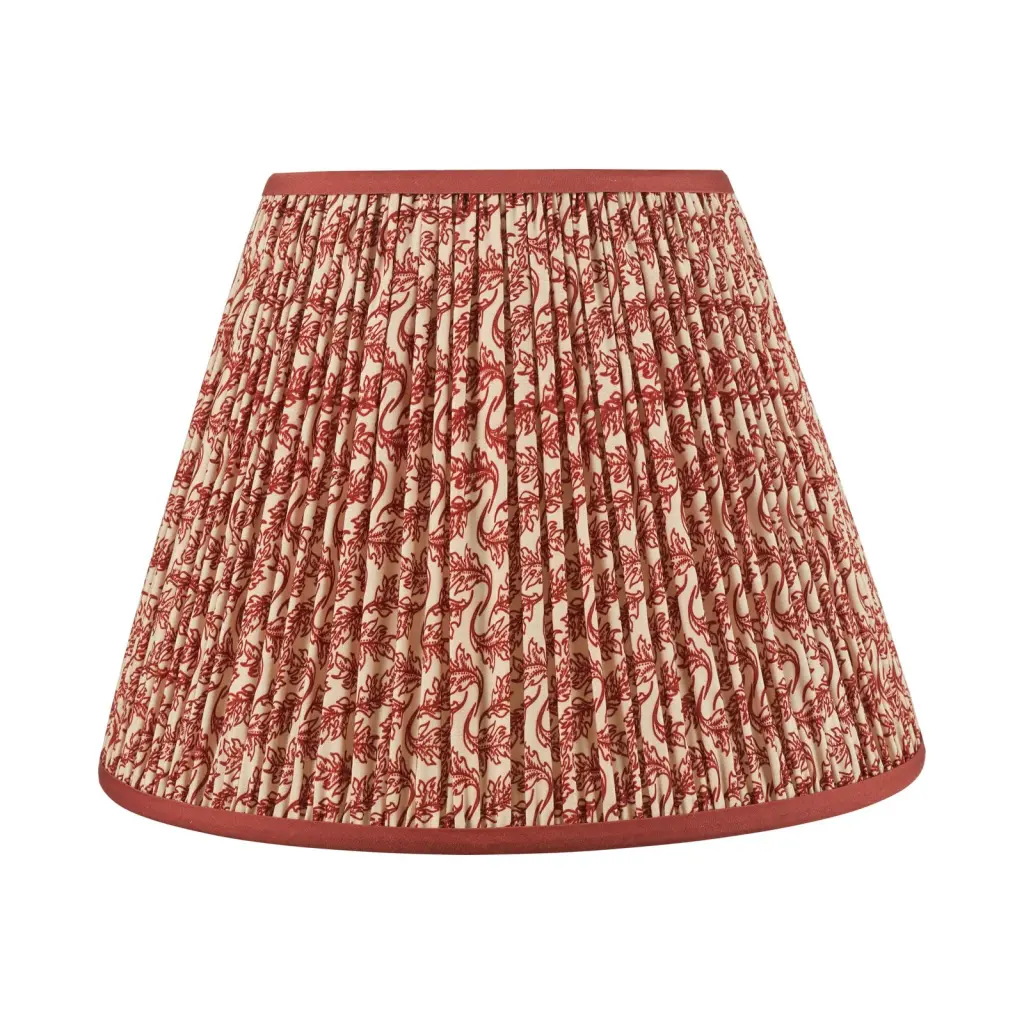 Esther Red 350mm Cotton Empire Shade