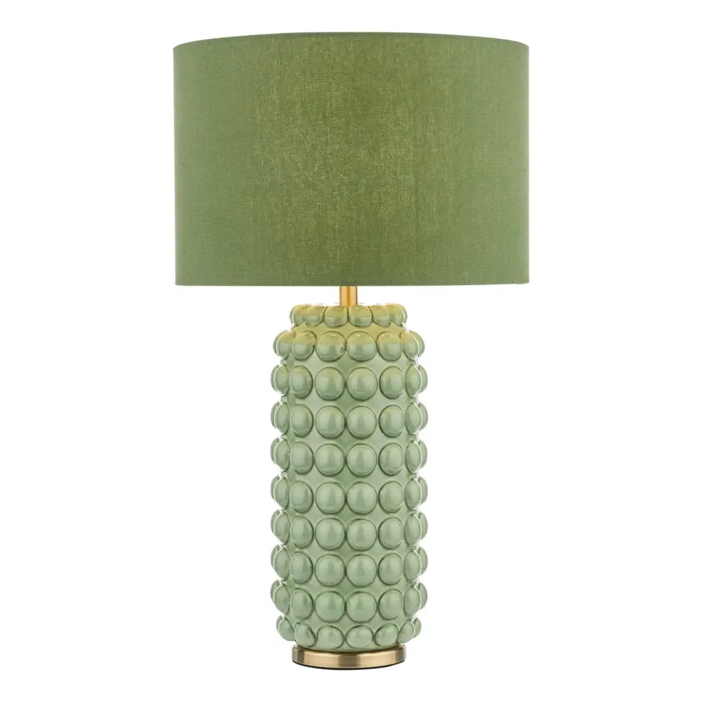 Etzel Green Table Lamp C/W Shade