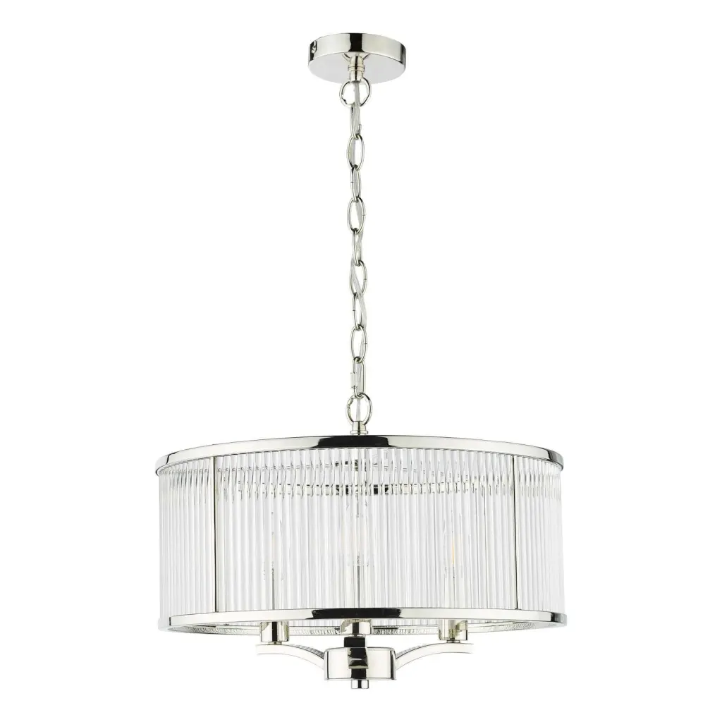 Evelyn Polished Nickel Ceiling Pendant