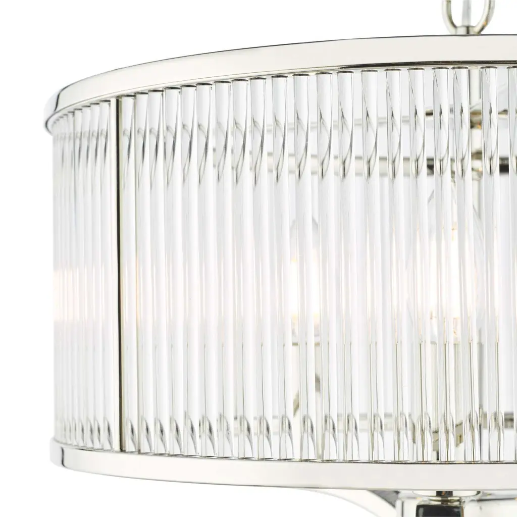 Evelyn Polished Nickel Ceiling Pendant