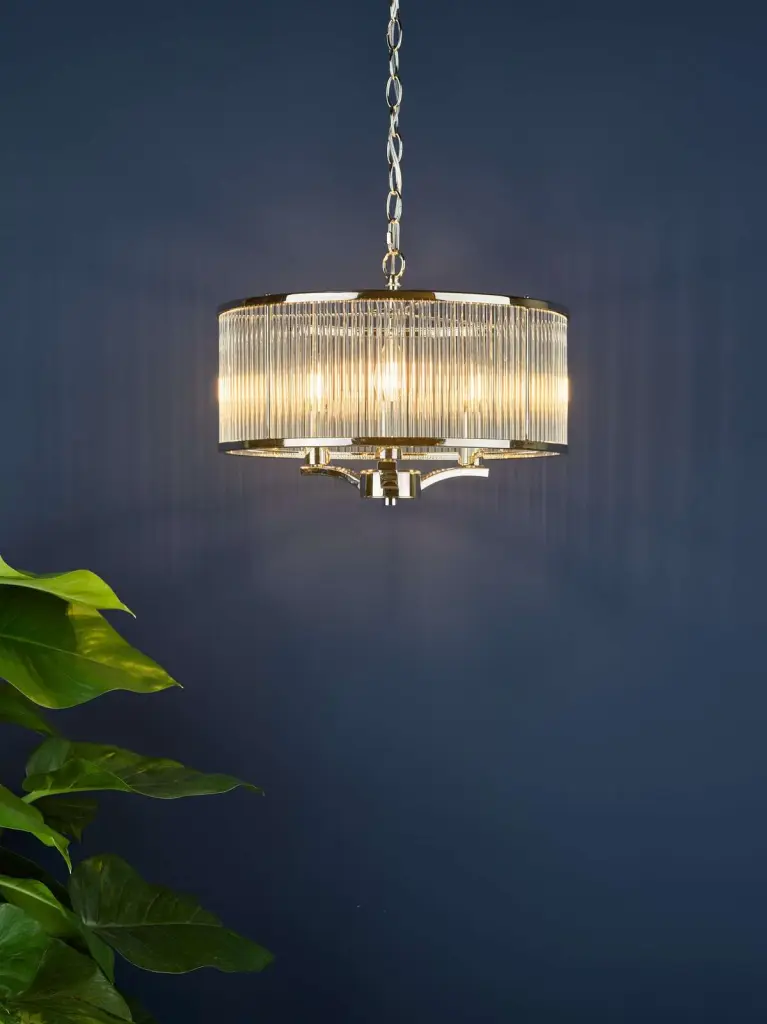 Evelyn Polished Nickel Ceiling Pendant