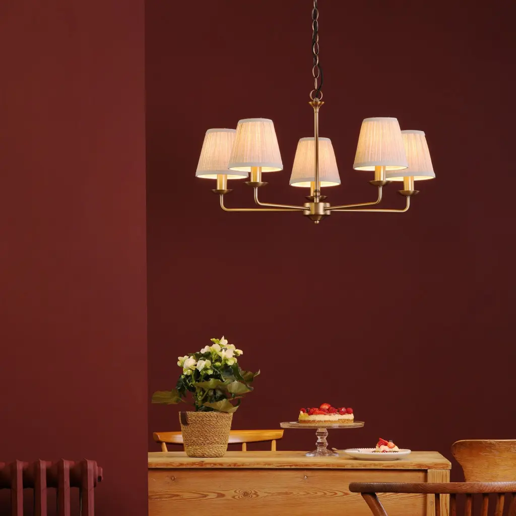 Favian 5 Light Matt Bronze Pendant