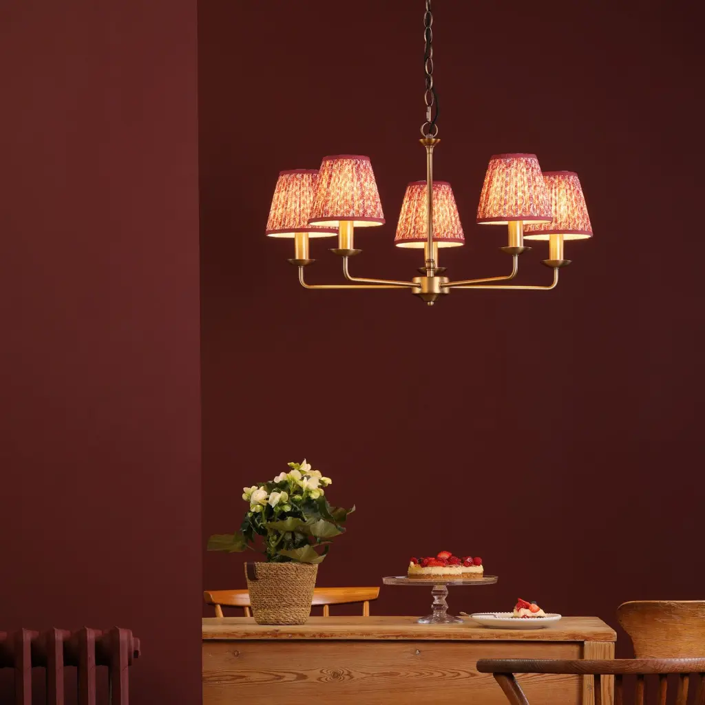Favian 5 Light Matt Bronze Pendant