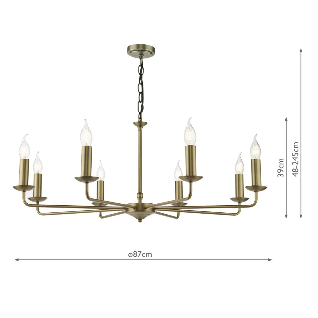 Favian 8 Light Matt Bronze Pendant