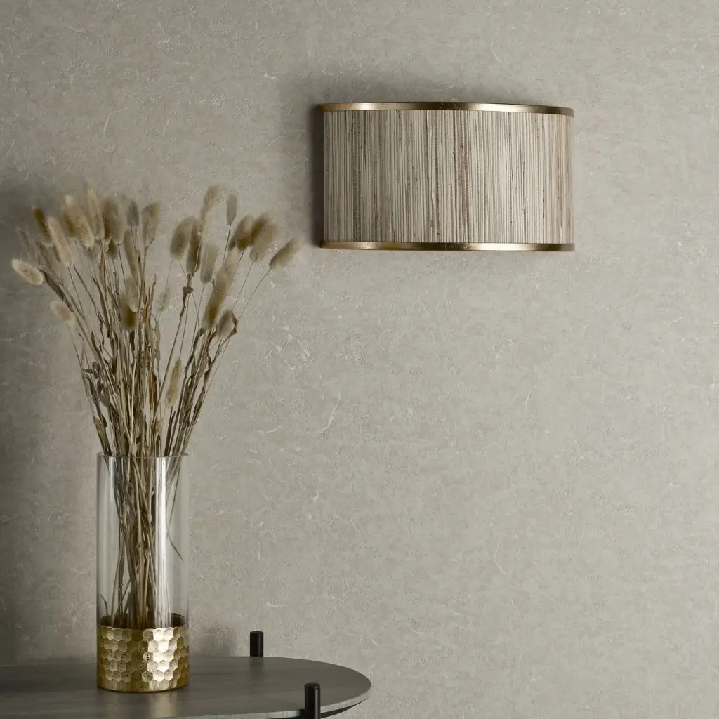 Fenella 2 Light Wall Fitting in Golf Leaf & Seagrass