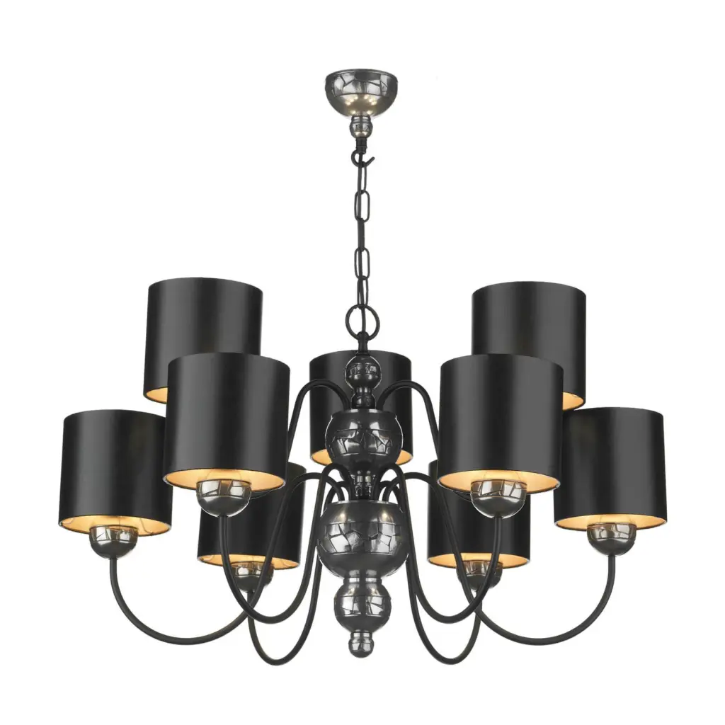 Garbo 9 Light Pendant with Bespoke Shades