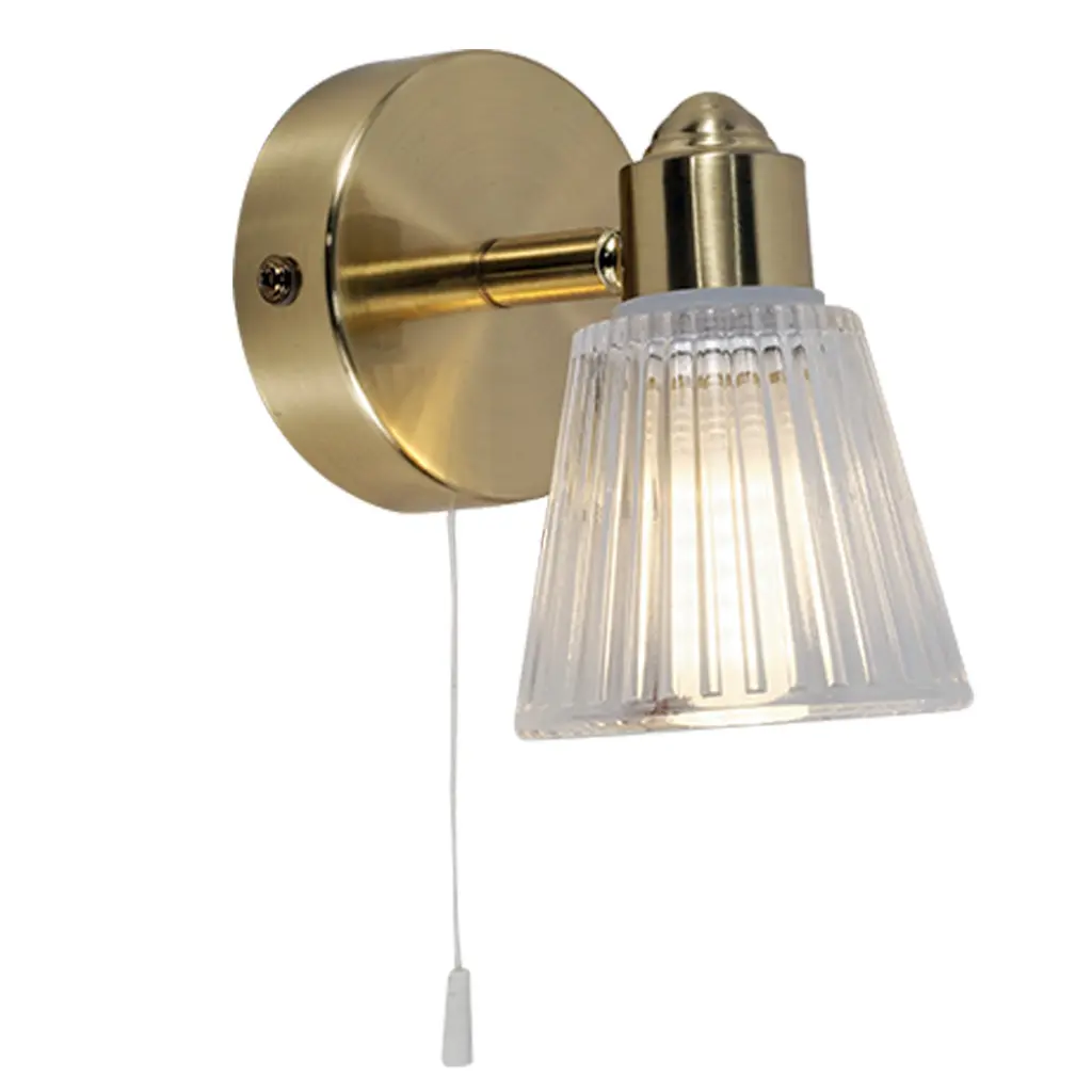 Gatsby 1 Light Bathroom Wall Fitting Satin Brass
