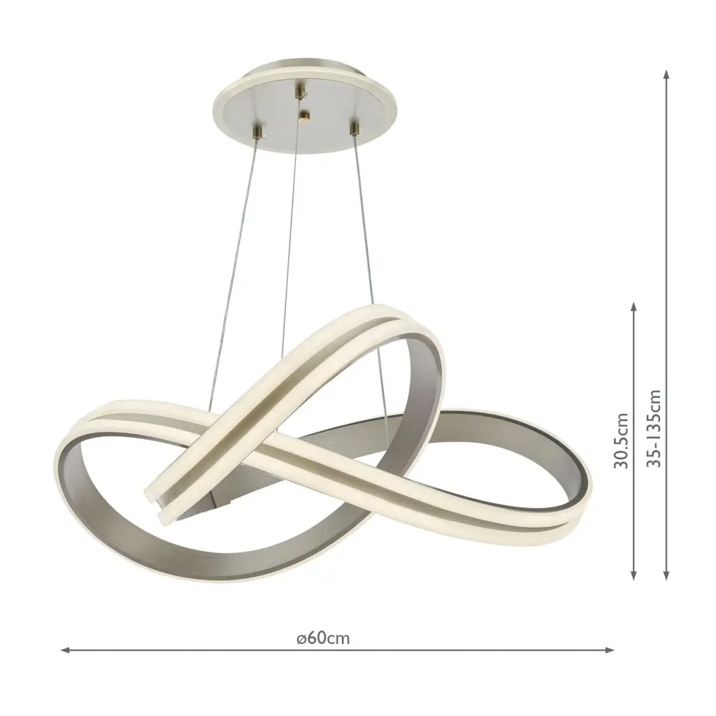 Gavino LED CCT Silver Pendant