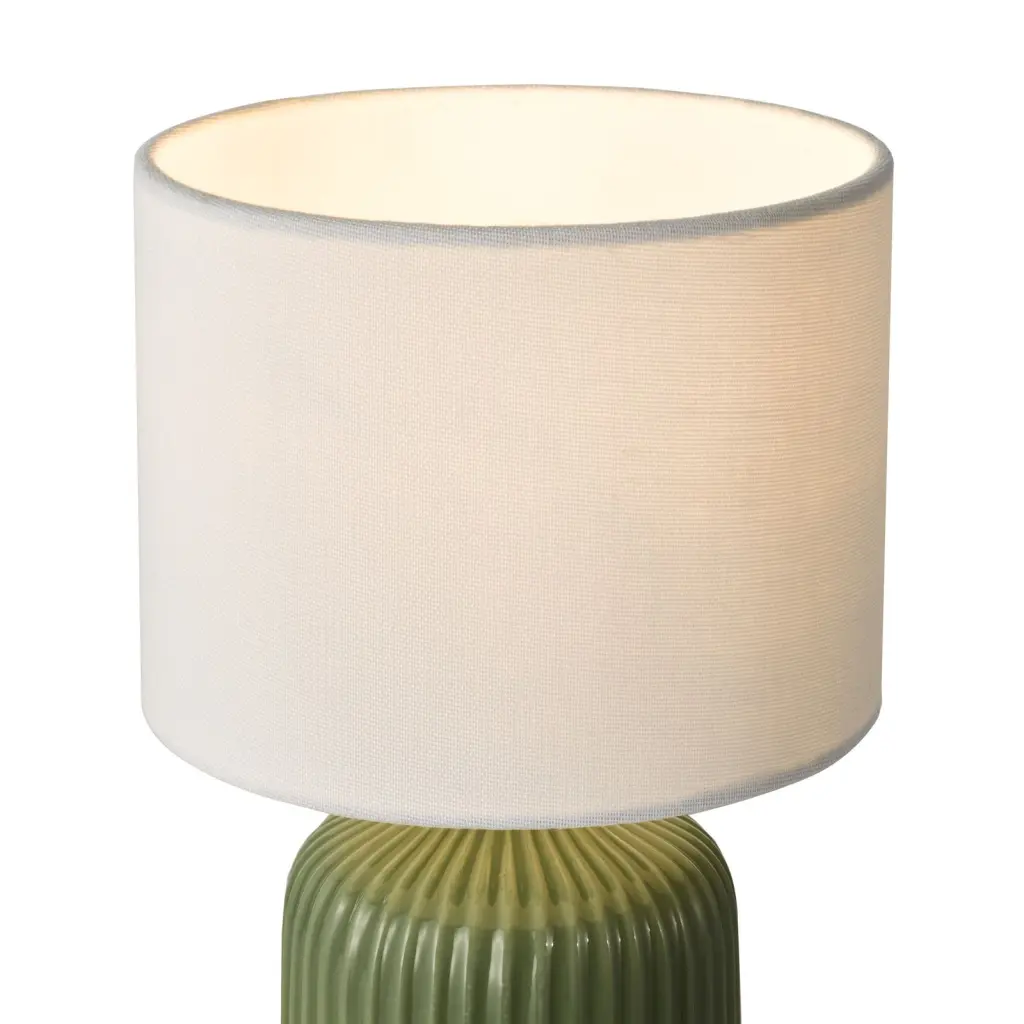 Gigi Green Twin Pack Table Lamps C/W Shade