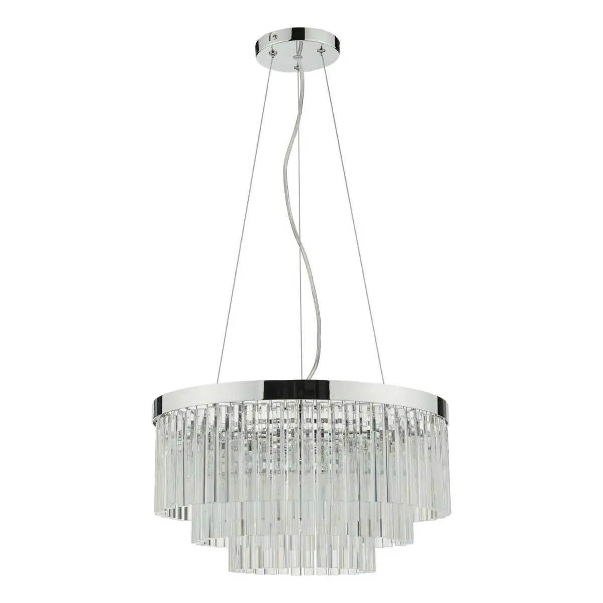 Giovana 5lt Pendant Polished Chrome & Clear Glass