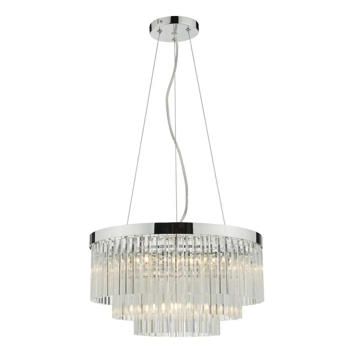 Giovana 5lt Pendant Polished Chrome & Clear Glass
