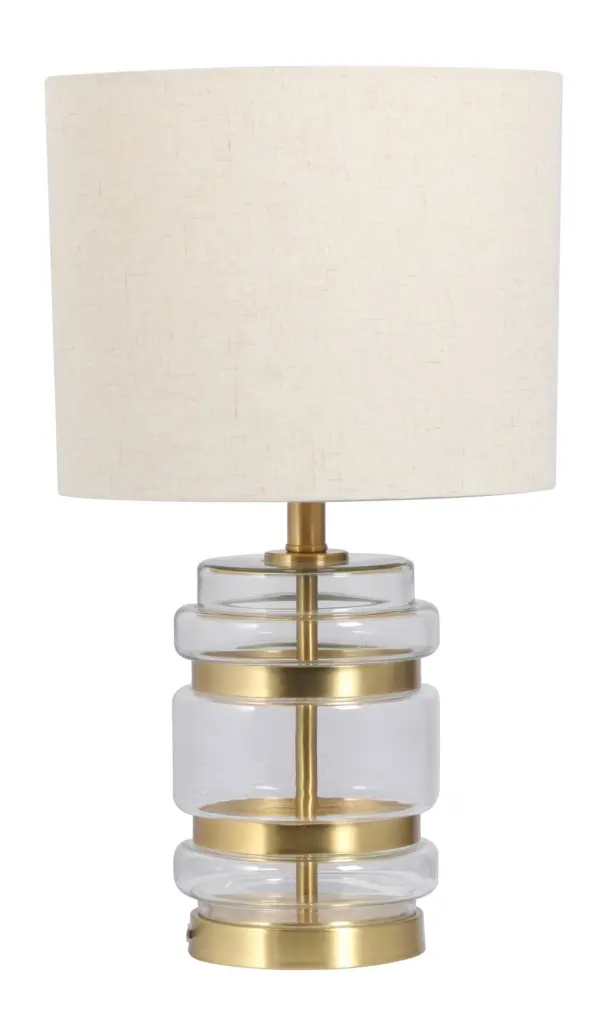 Hartley Satin Brass Table Lamp C/W Shade