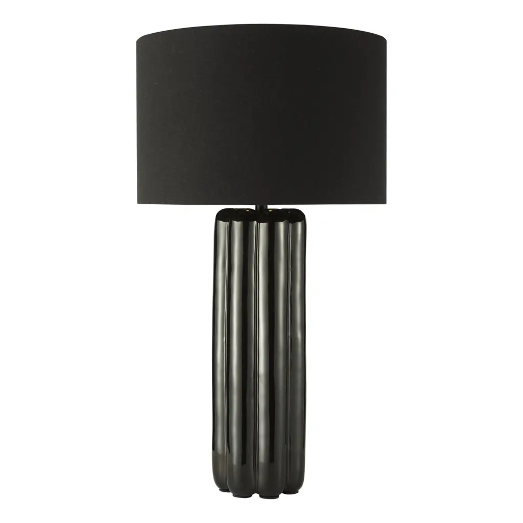 Hebron Black Table Lamp C/W Shade