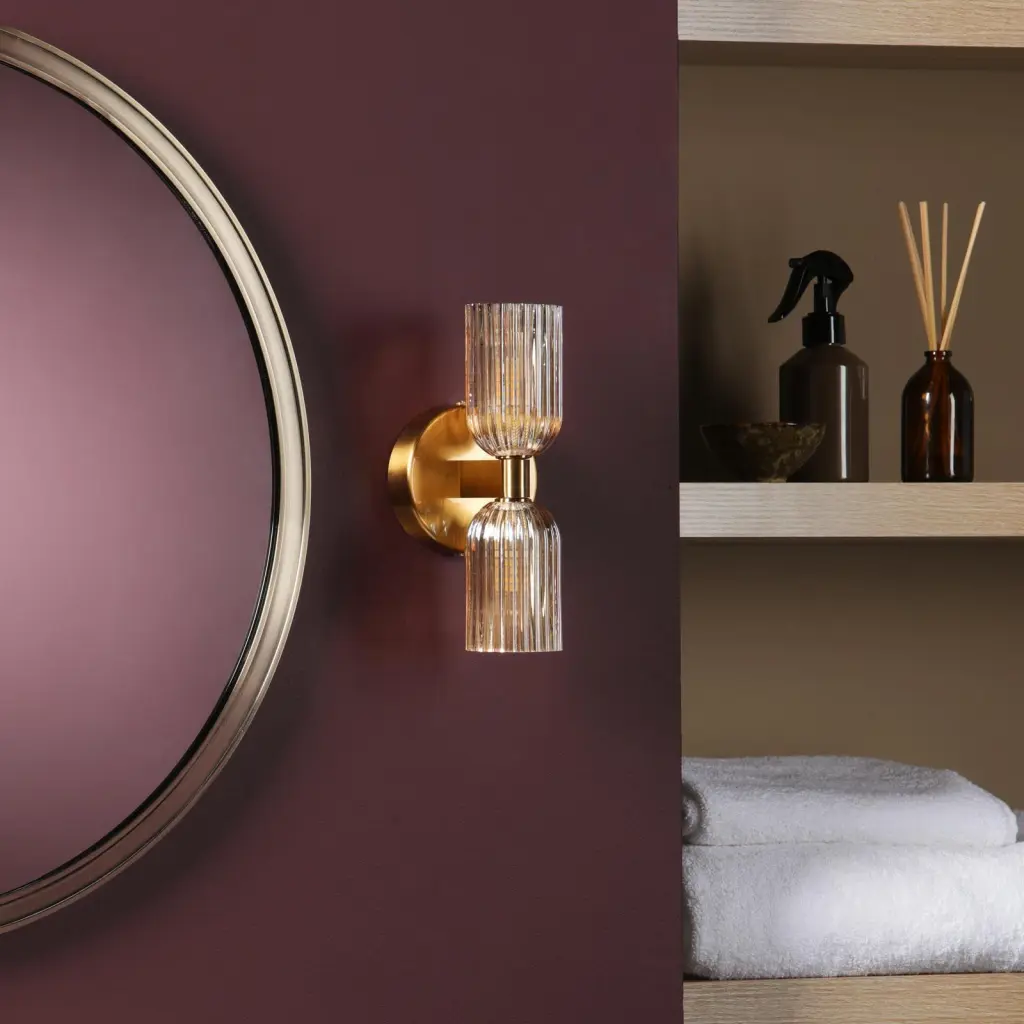 Hilaria Antique Gold Double Wall Light