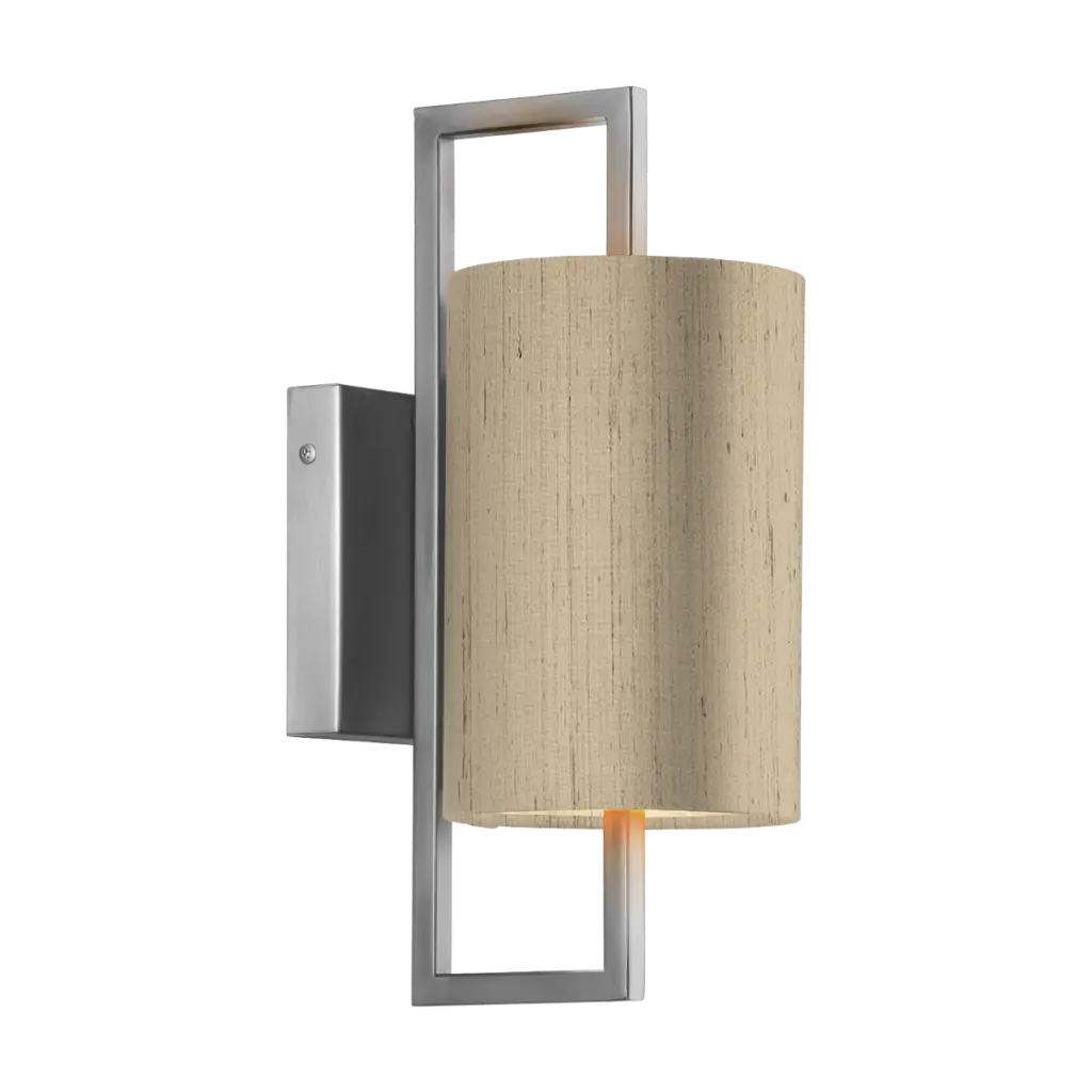 Hampstead Brushed Chrome Wall Light C/W Bespoke Shade