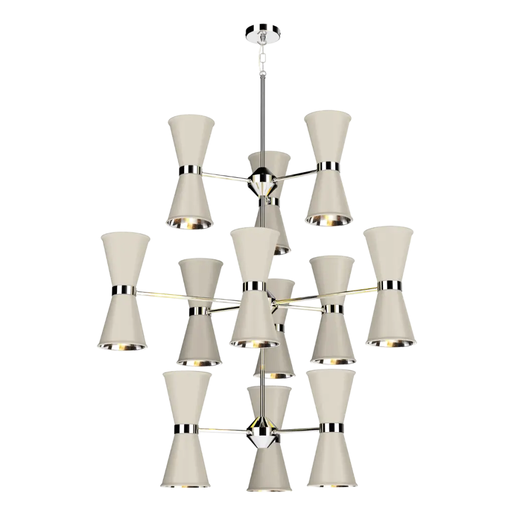 Hyde 24 Light Chandelier with Bespoke Metal Shades