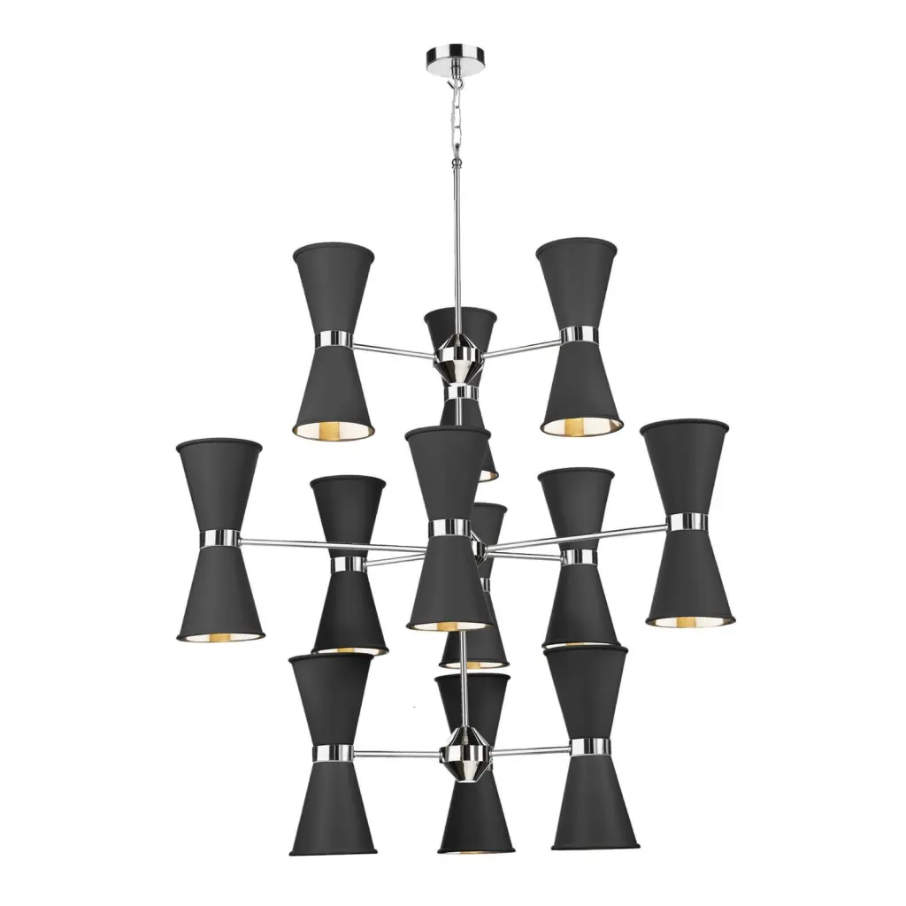 Hyde 24 Light Chandelier with Bespoke Metal Shades