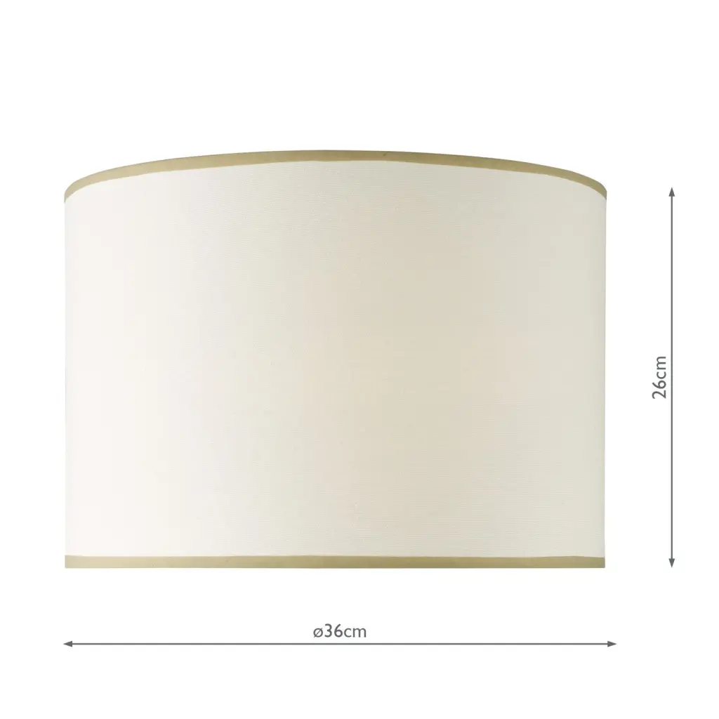 Idella White Linen 360mm Drum Shade