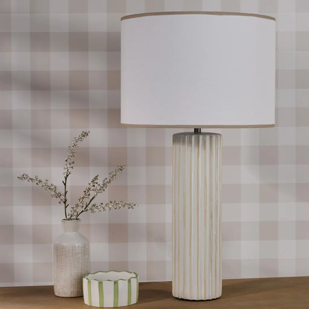 Idella Taupe Table Lamp C/W Shade