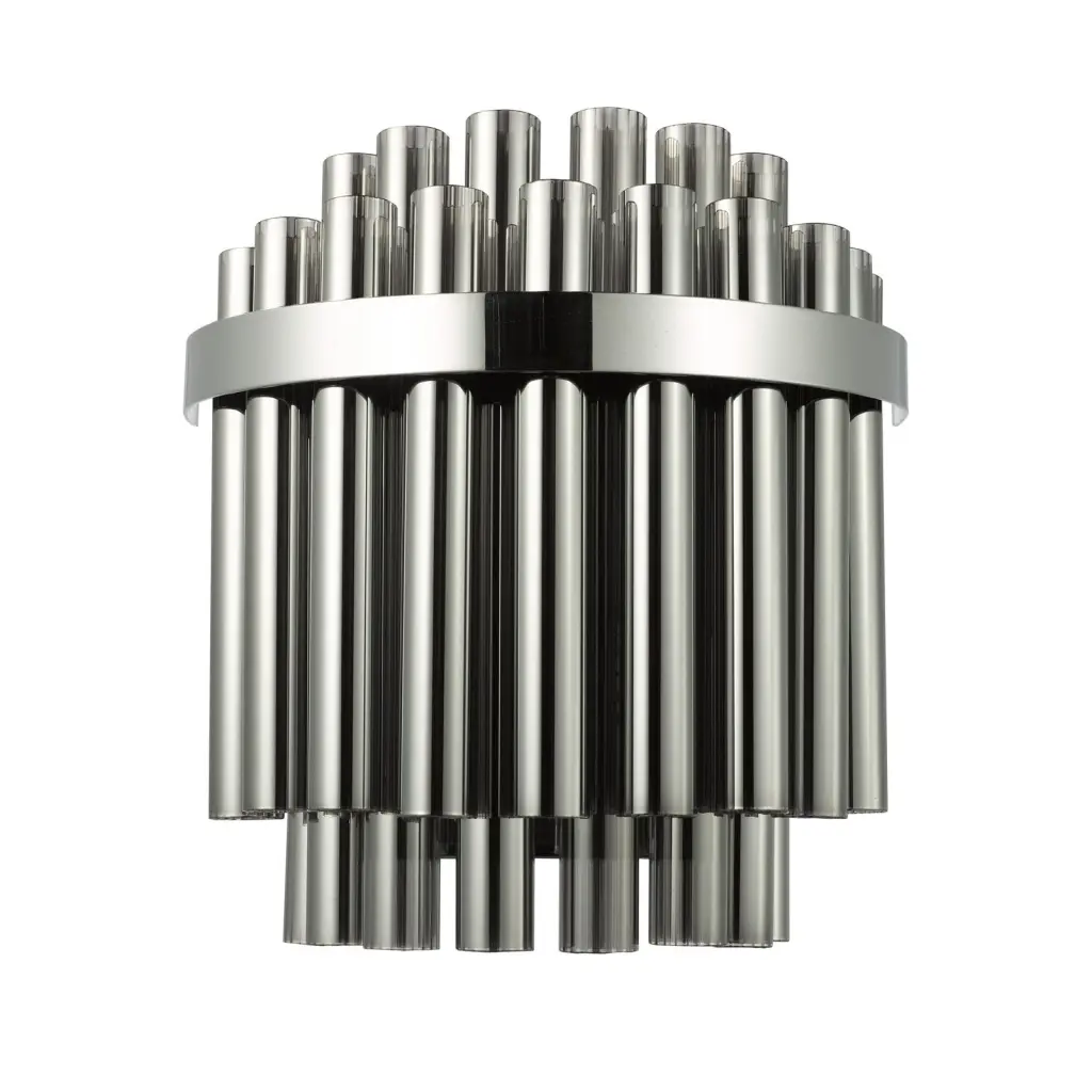 Imani Polished Chrome & Smoked Glass Wall Lightt