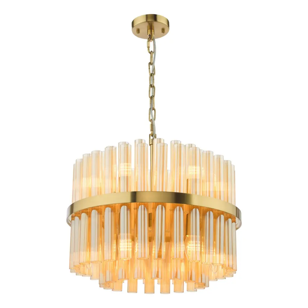 Imani 12 Light Natural Brass Chandelier