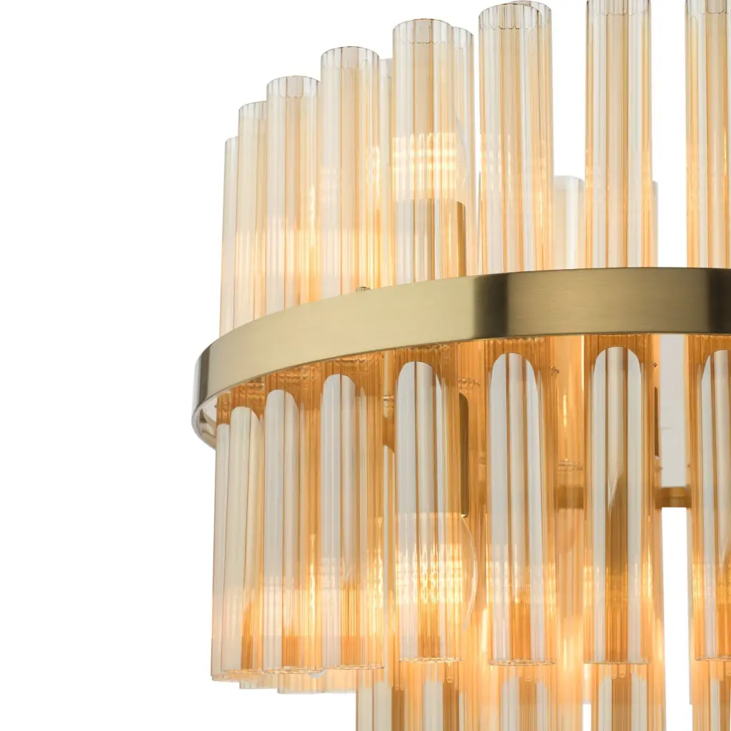 Imani 12 Light Natural Brass Chandelier