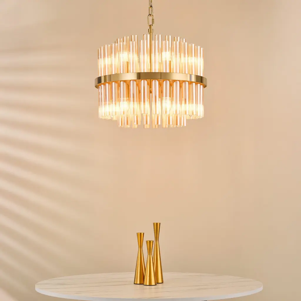 Imani 12 Light Natural Brass Chandelier