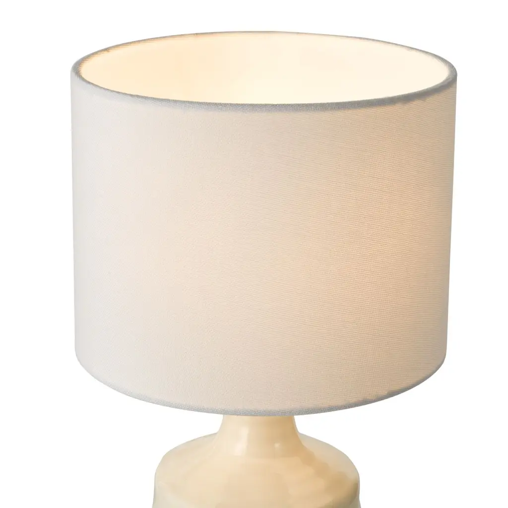 Inci Twin Pack Cream Table Lamp C/W Shade