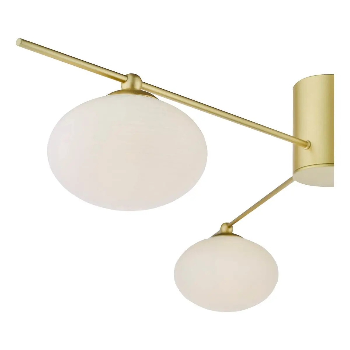 Jasper Satin Gold 3 Light Semi Flush Fitting