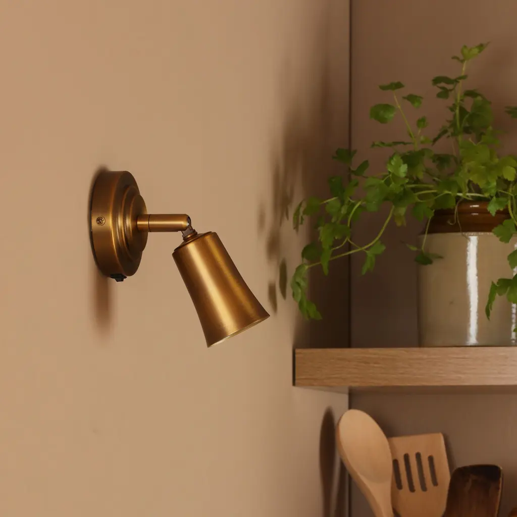 Jedrek Single Aged Brass Spotlight