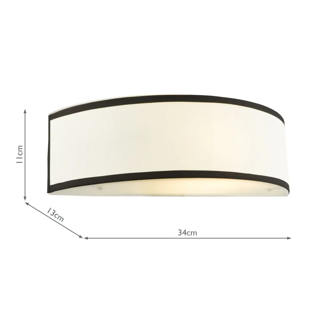Jemima White & Black Wall Light