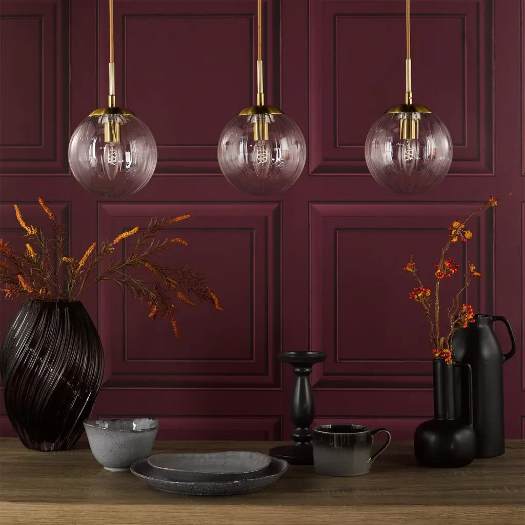 Jocelyn 3 Light Brass Bar Pendant