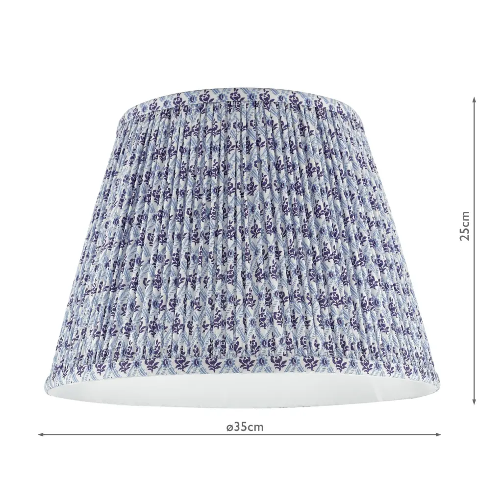 St John Blue 35cm Cotton Empire Shade
