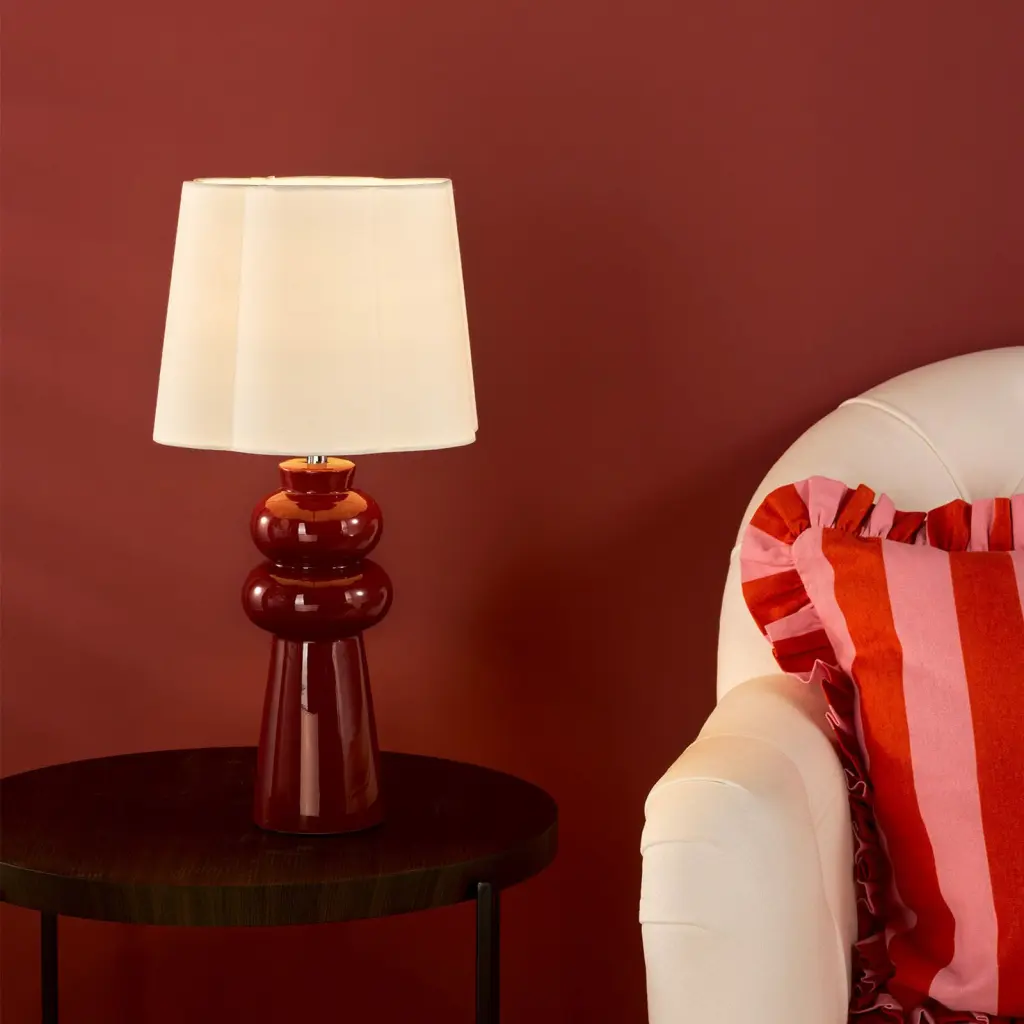 Jordana Pink Table Lamp C/W Shade