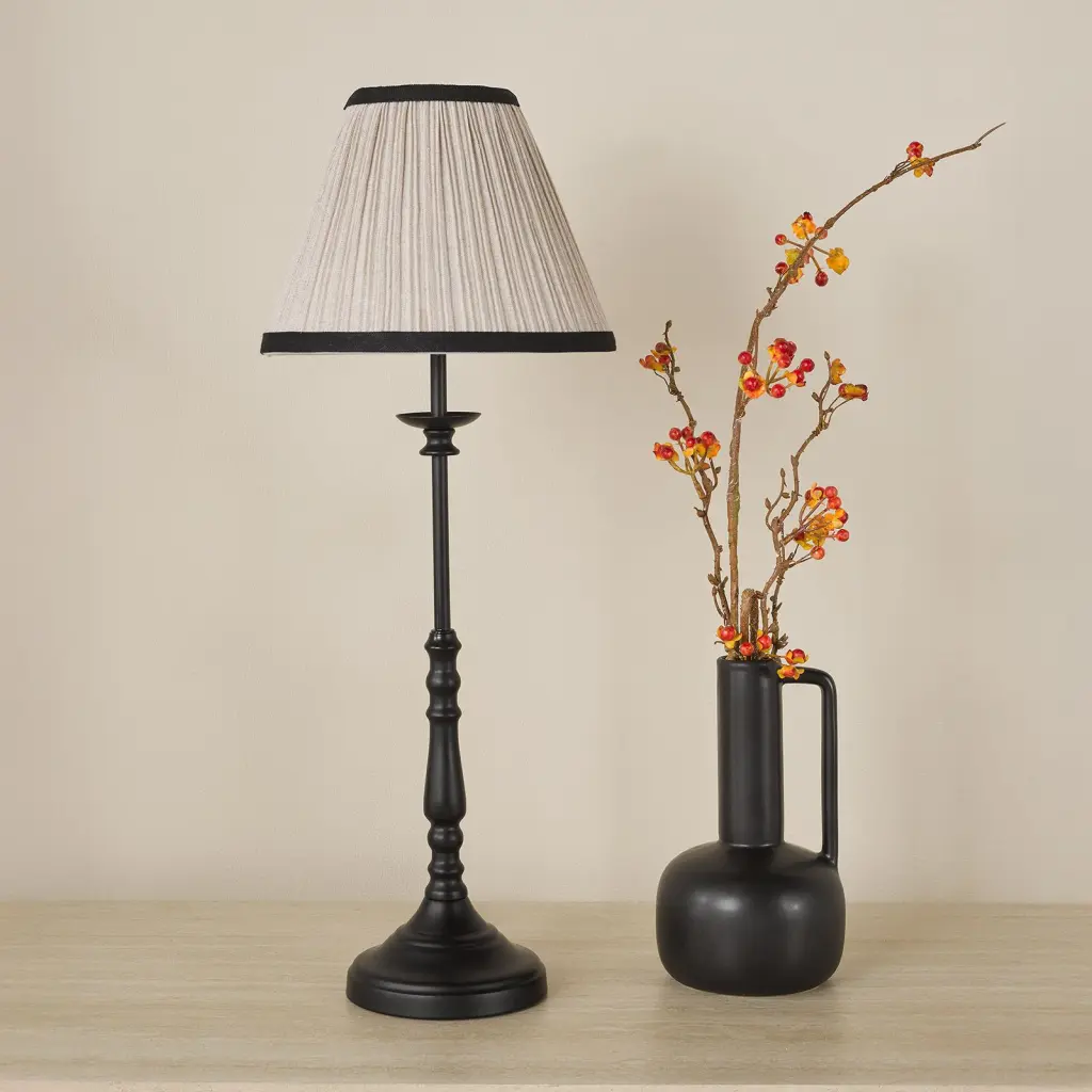 Judy Black Table Lamp C/W Shade