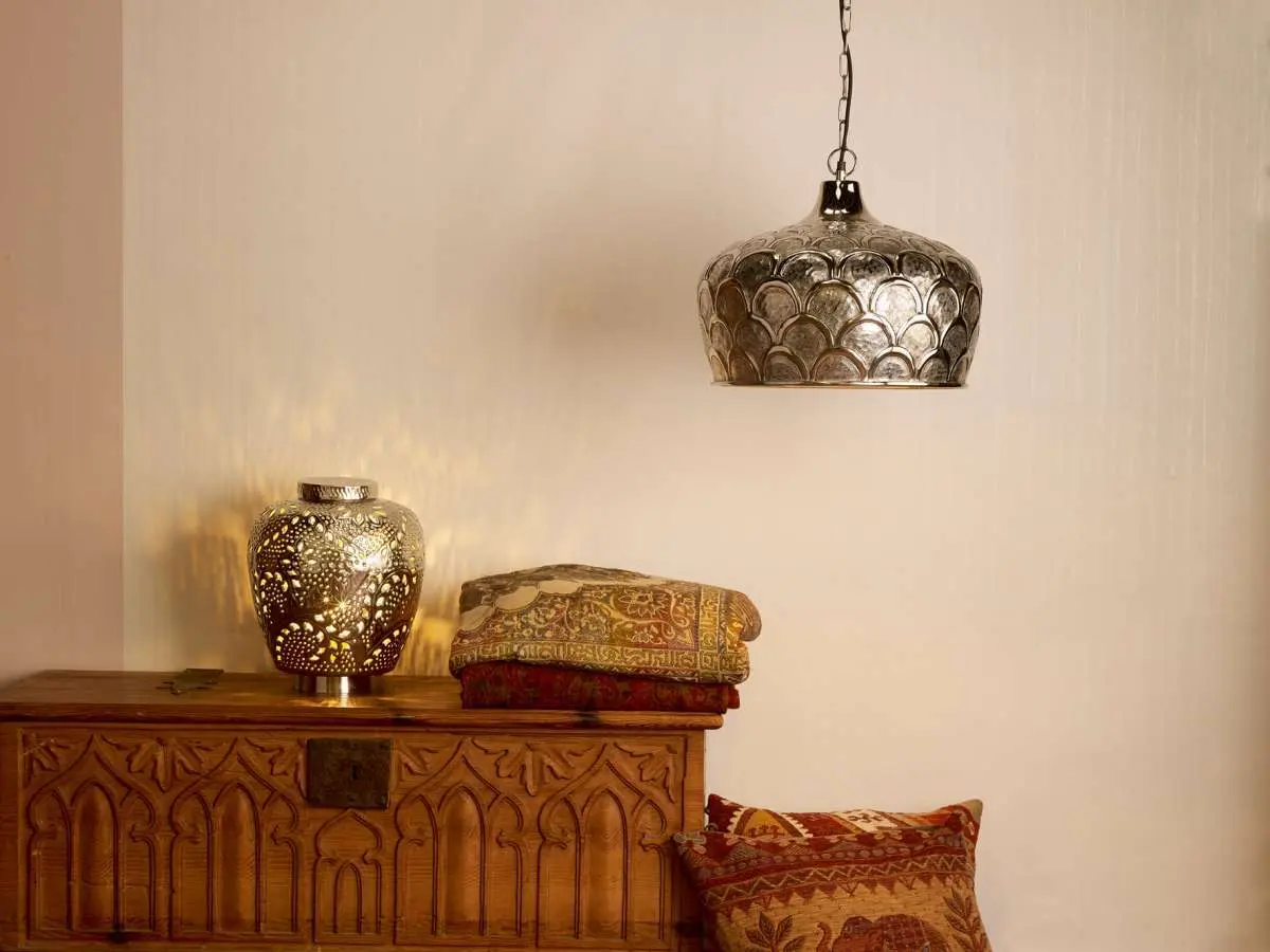 Kaftan Table Lamp Nickel