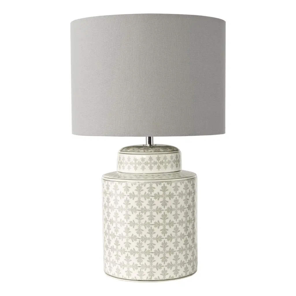 Kedron Grey Table Lamp C/W Shade