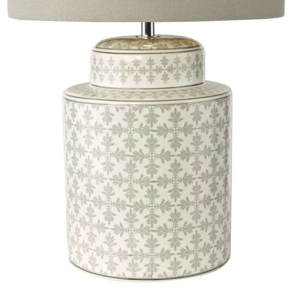 Kedron Grey Table Lamp C/W Shade