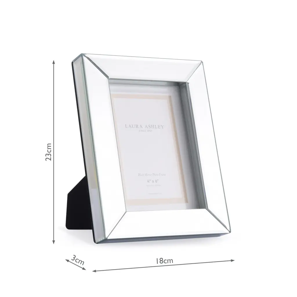 Block Mirror 4x6 inch Photo Frame