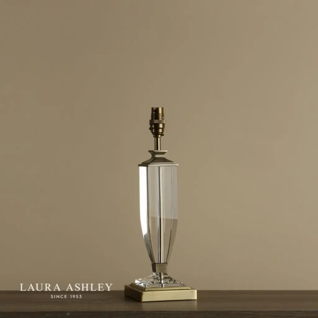 Laura Ashley Carson Antique Brass & Crystal Table Lamp Base Only Medium