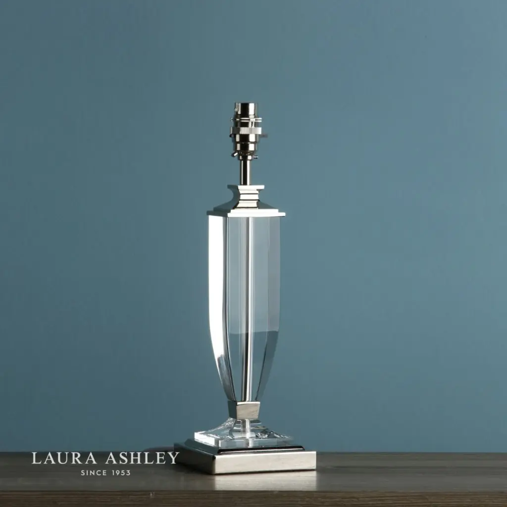 Laura Ashley Carson Polished Nickel & Crystal Table Lamp Base Medium